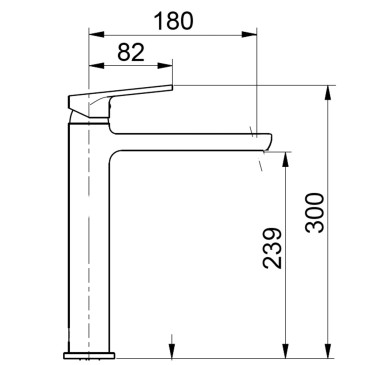 Mitigeur de lavabo design funky à levier unique et bec haut