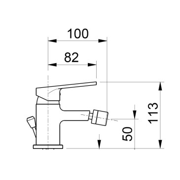 Miscelatore bidet 1 leva cromato Funky