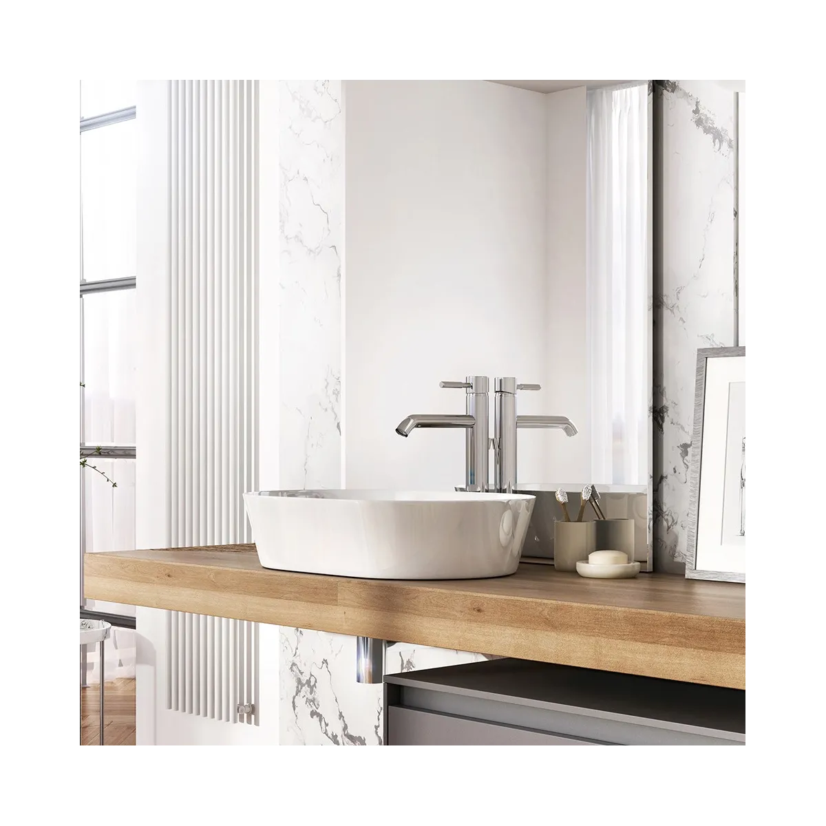 Mitigeur à bec haut pour lavabo | Xénon