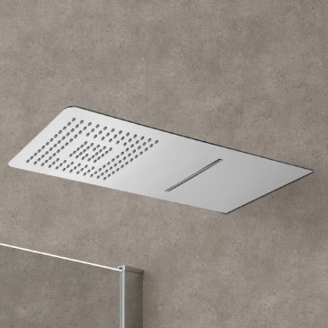 Soffione doccia Rettangolare con Cascata | Wall Rain