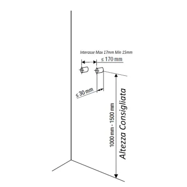 Thermostatische Hydromassagesäule aus gebürstetem Edelstahl | Diamant