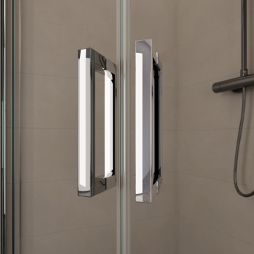 Cabine de douche semi-circulaire transparente Atena | Mondialshop