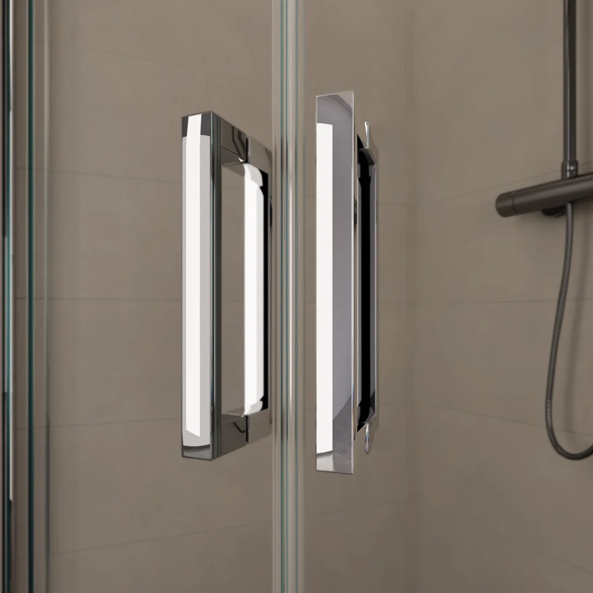 Cabine de douche semi-circulaire transparente Atena |...