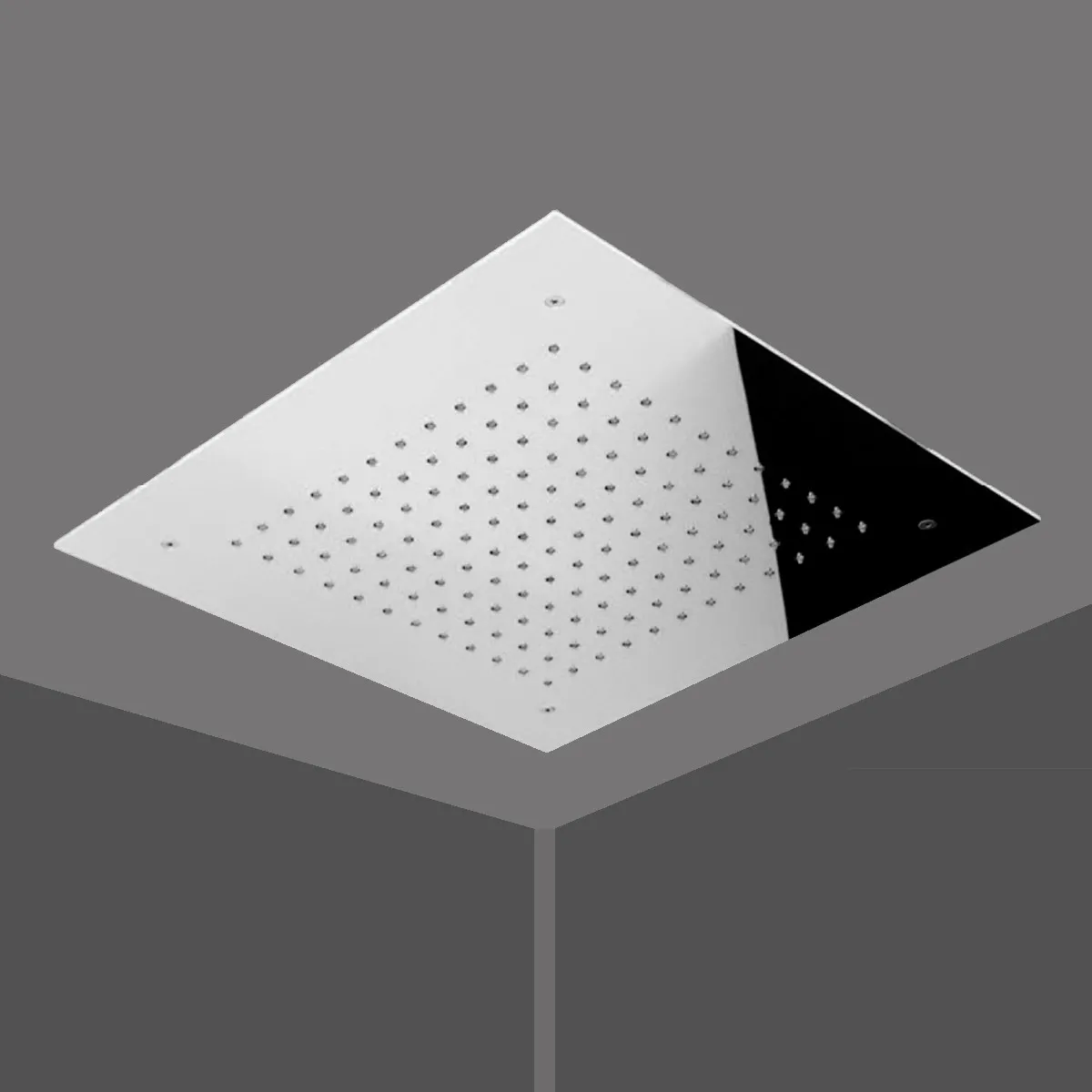 Pommeau de douche encastré SuperMirror 30x30 en acier...