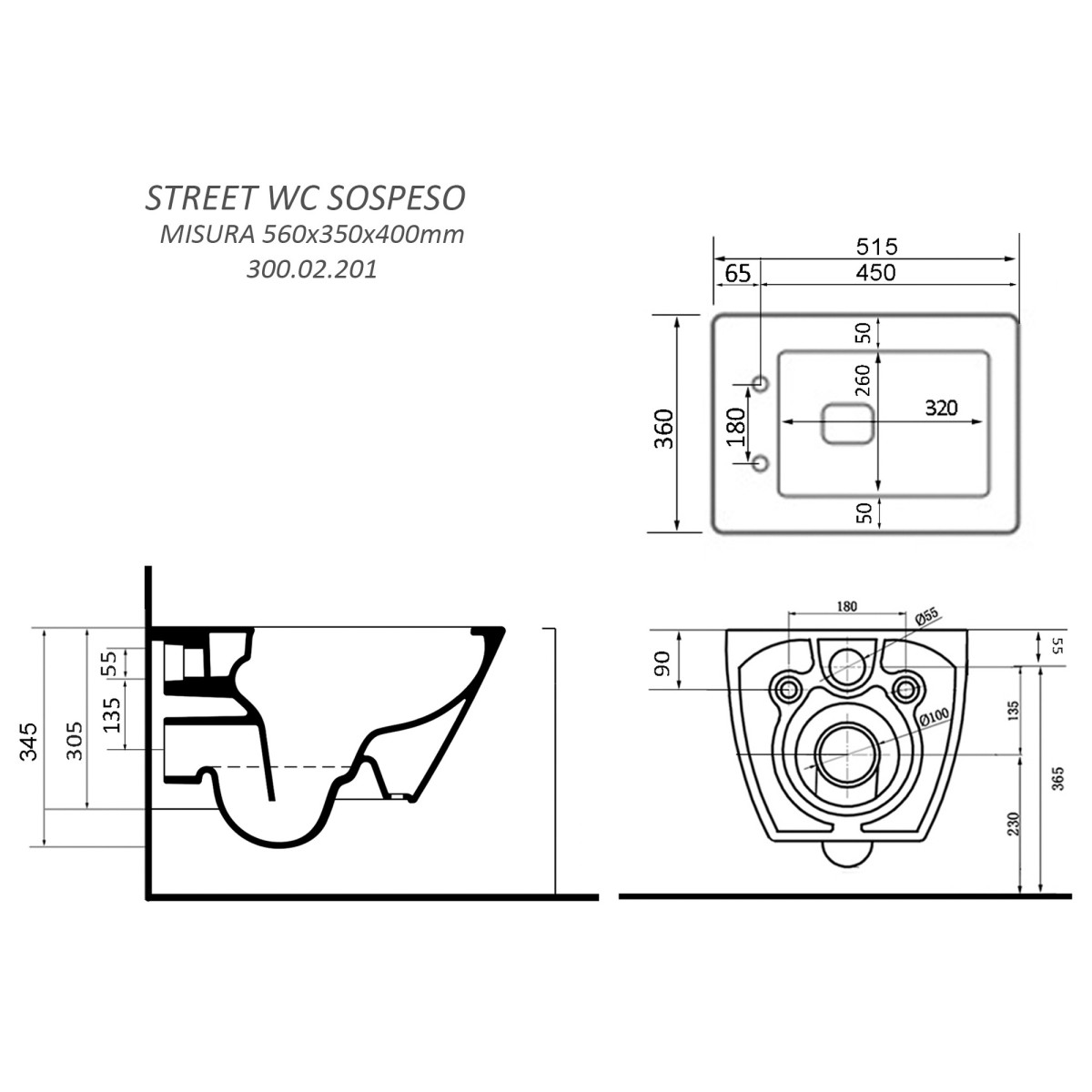 Couple de WC suspendus sans rebord | rue