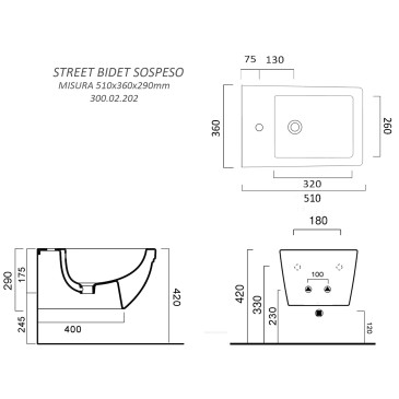 Couple de WC suspendus sans rebord | rue