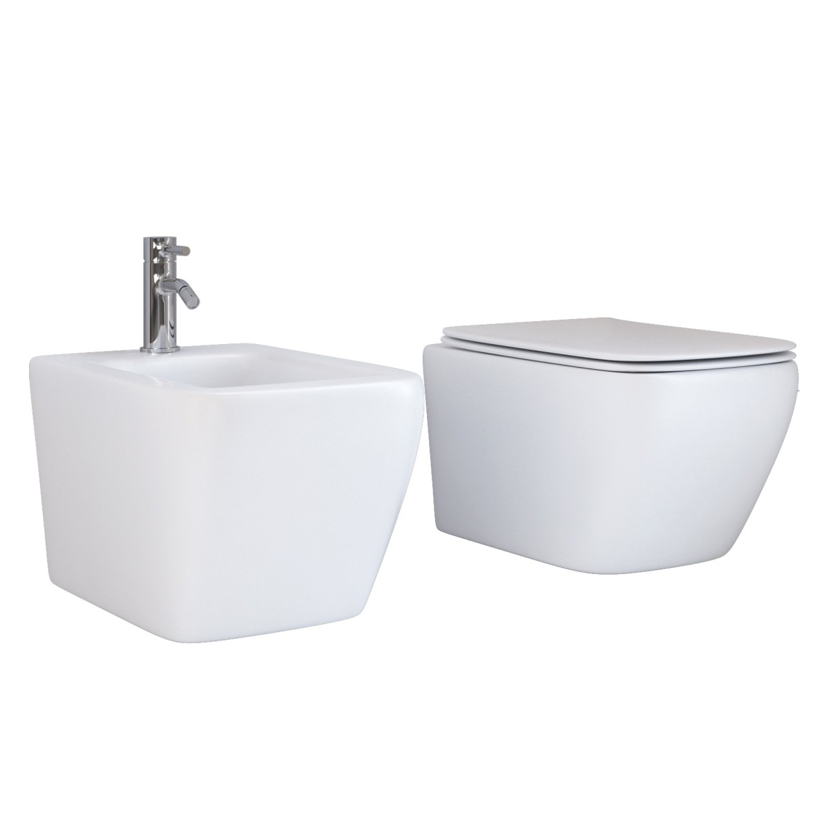 Bidet Blanc Adaptable Pour WC Bain de Siège