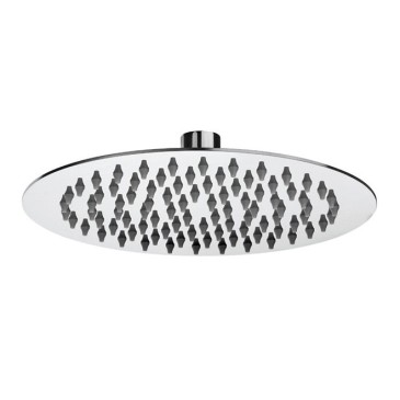 Pomme de douche en acier et ronde d'un diamètre de 20 cm