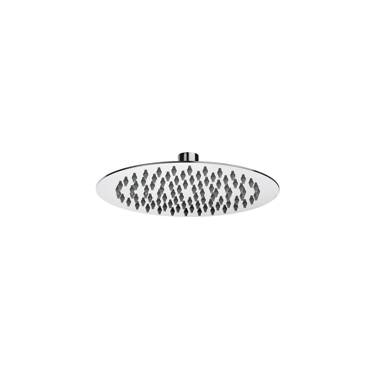 Pomme de douche en acier et ronde d'un diamètre de 20 cm