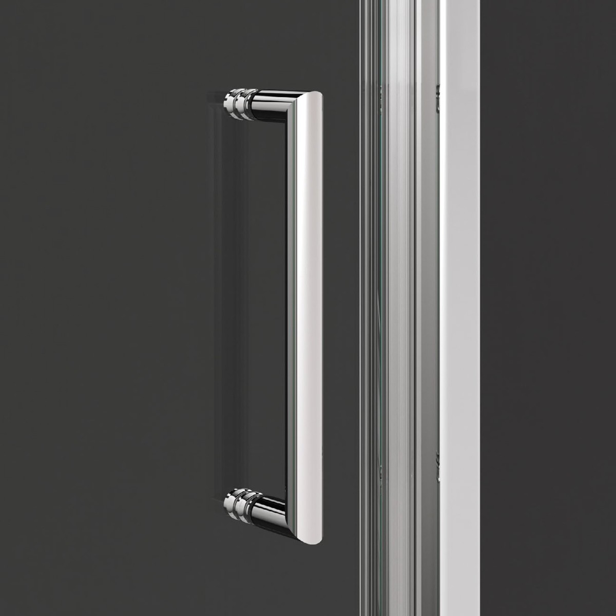 Porte de douche carrée avec deux portes transparentes 6mm H190