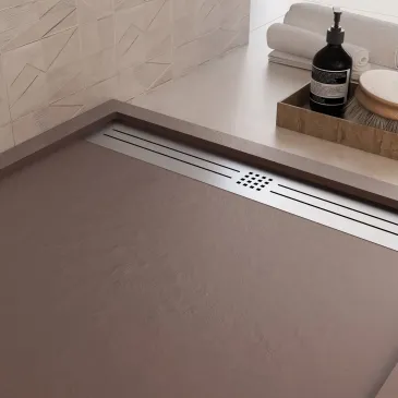 Receveur de douche résine sable RELAX sortie latérale