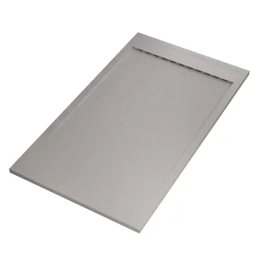 Piatto doccia in resina grigio chiaro scarico laterale PRESTIGE