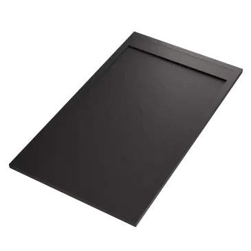 Receveur de douche en résine noire PRESTIGE sortie latérale