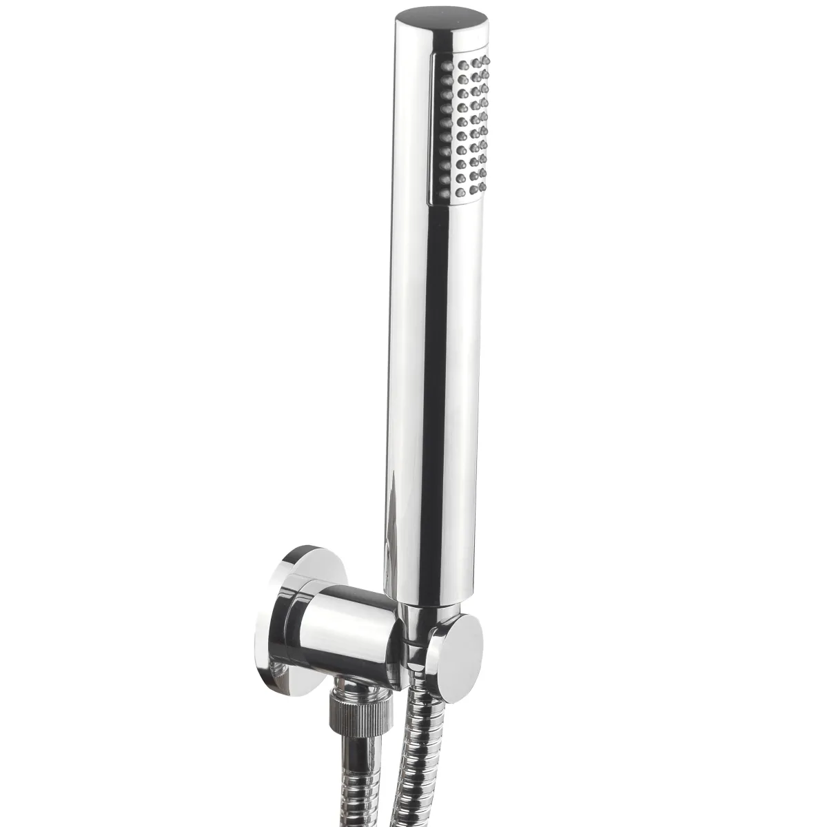 Runde ABS-Handbrause mit Wasseranschluss, Messinghalterung