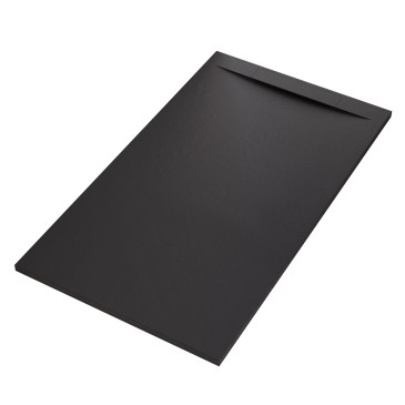 Receveur de douche en résine marbre VINCENT BLACK effet pierre ciment