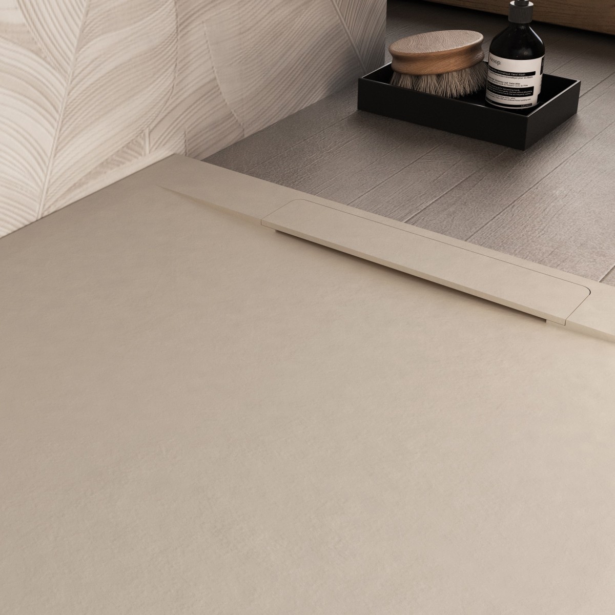Duschwanne aus Mineralharz in Creme | Vincent