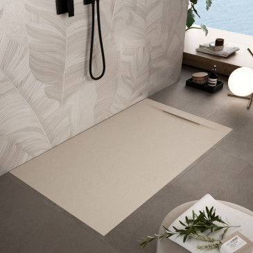 Duschwanne aus Mineralharz in Creme | Vincent