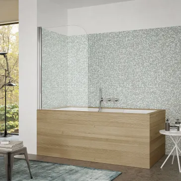 Au-dessus de la cuve de 80 cm en verre transparent h145