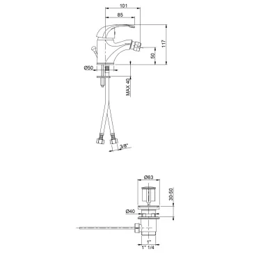 Mitigeur de bidet chromé |...