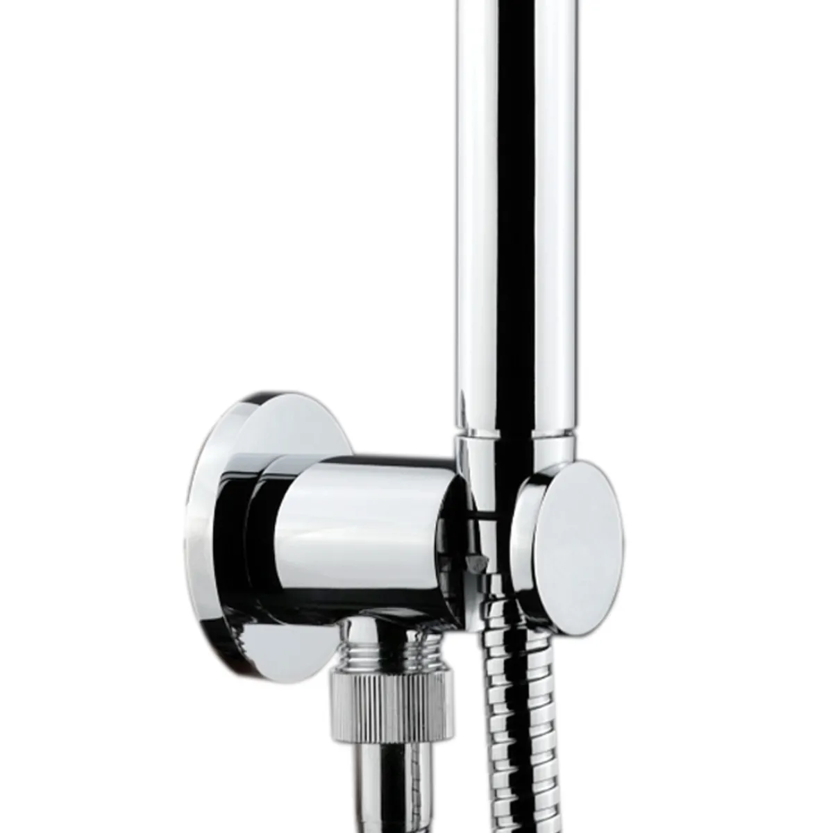 Pommeau de douche rond en laiton avec raccordement d'eau...