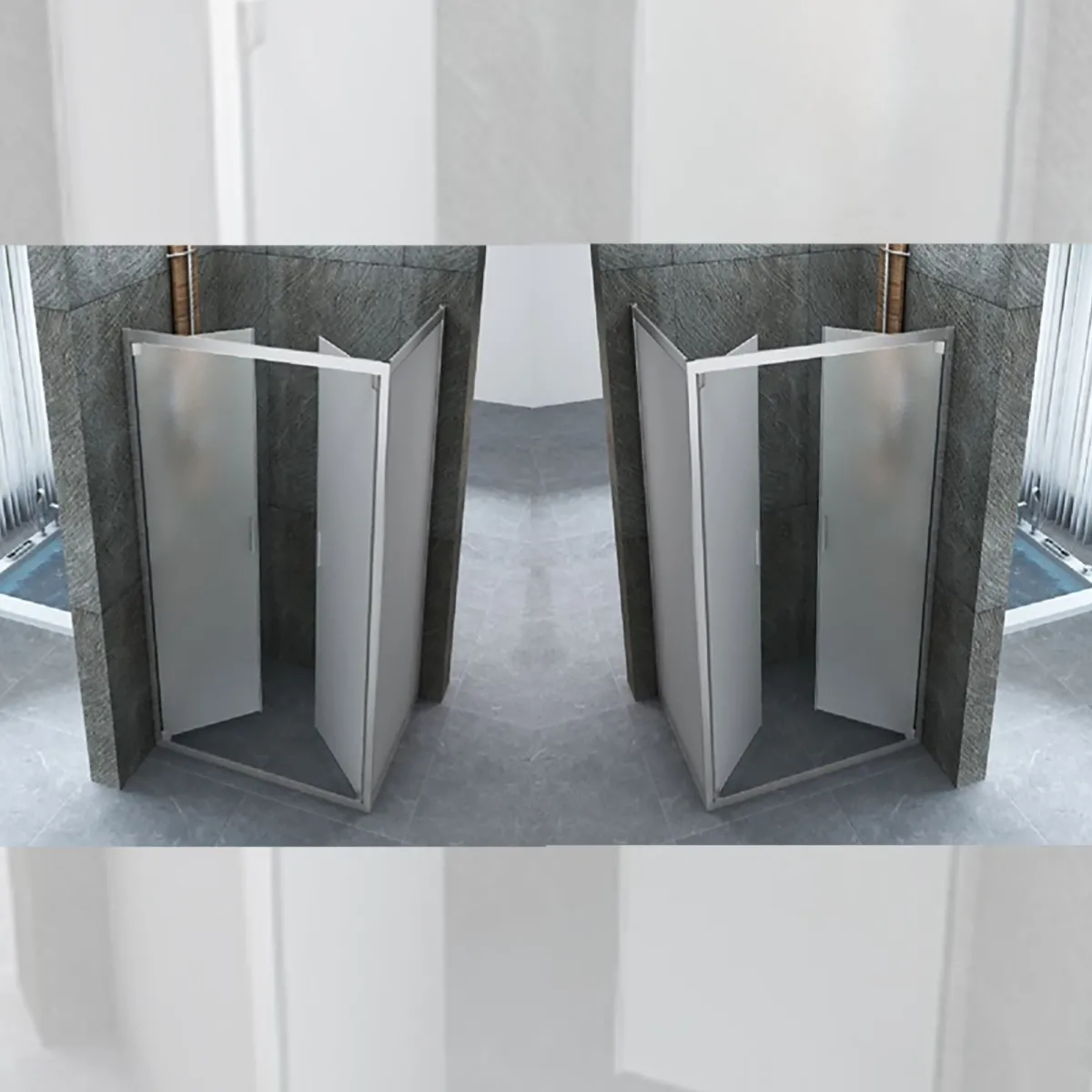 Kim 6 mm blickdichte Glas-Duschkabine | Mondialshop