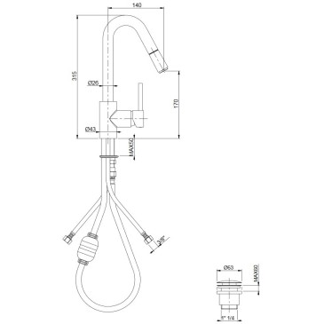 Miscelatore lavabo con...