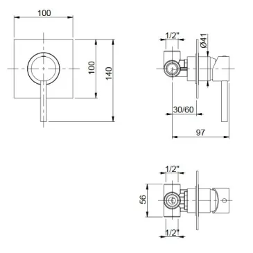 Jackie Einbaudusche mit...