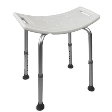 Chaise en aluminium réglable en hauteur pour douche, assise en ABS