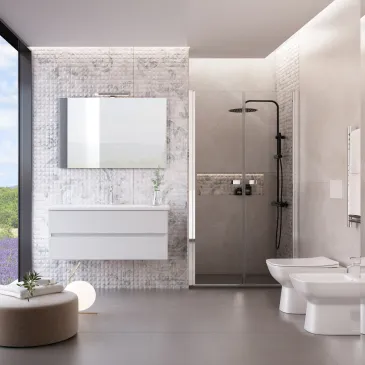 Mobile bagno sospeso bianco...