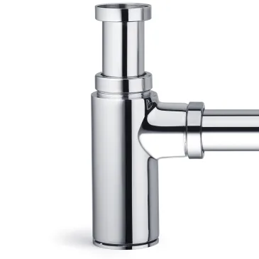 Sifone tondo cromato per lavabo bagno ispezionabile | Mondialshop