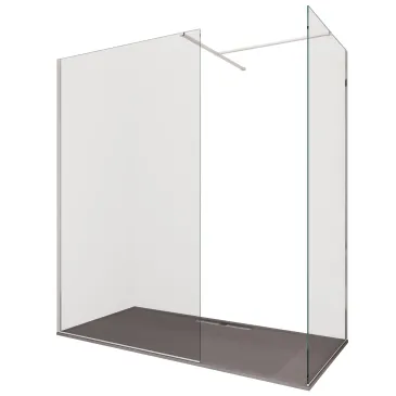 Box doccia due lati con ingresso libero 8mm anticalcare