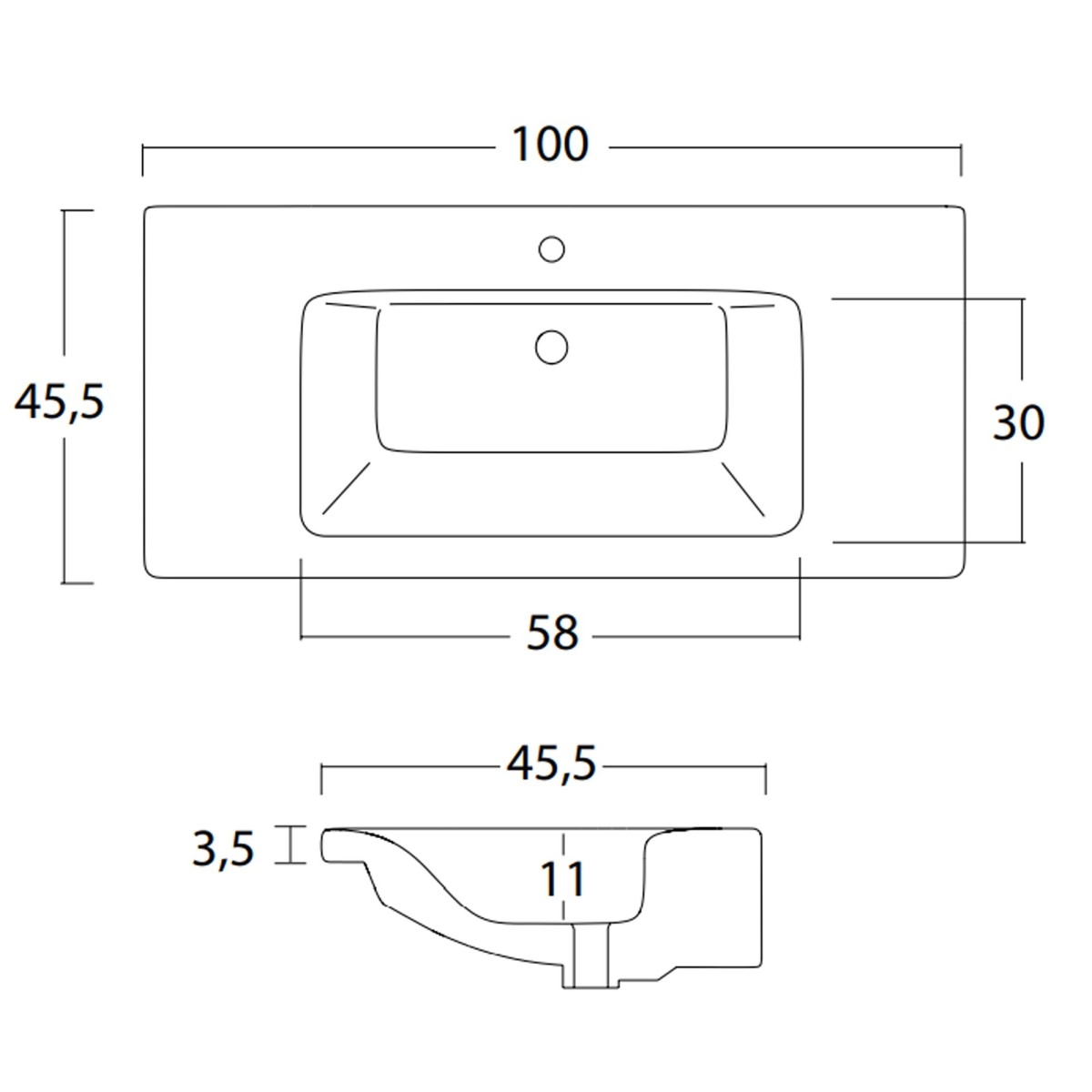 100 cm Hängeschrank Eukalyptusgrau MOOD-756