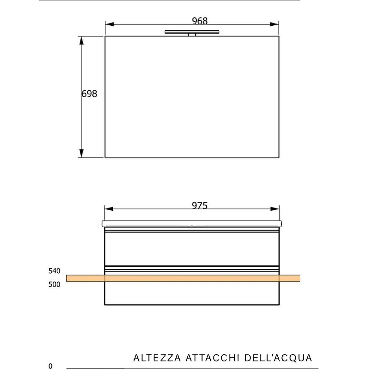 Mobile sospeso da 100cm Grigio Eucalipto MOOD-756