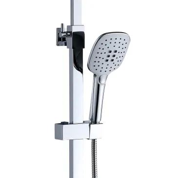 Barre de douche JULIE avec pommeau de douche 30x30 en acier inoxydable | Mondialshop