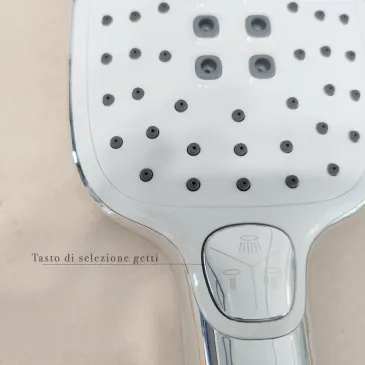 Saliscendi doccia JULIE con soffione inox 30x30 | Mondialshop