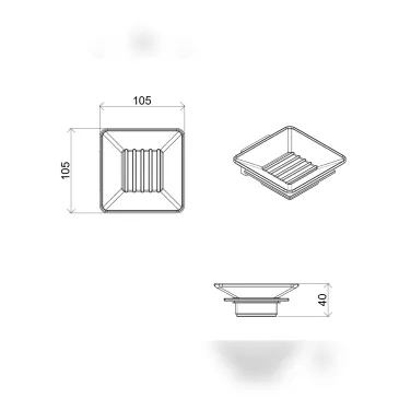 Porta saponetta bagno in vetro