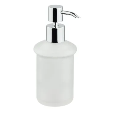 Porte-savon liquide sur pied en verre opale de Venise