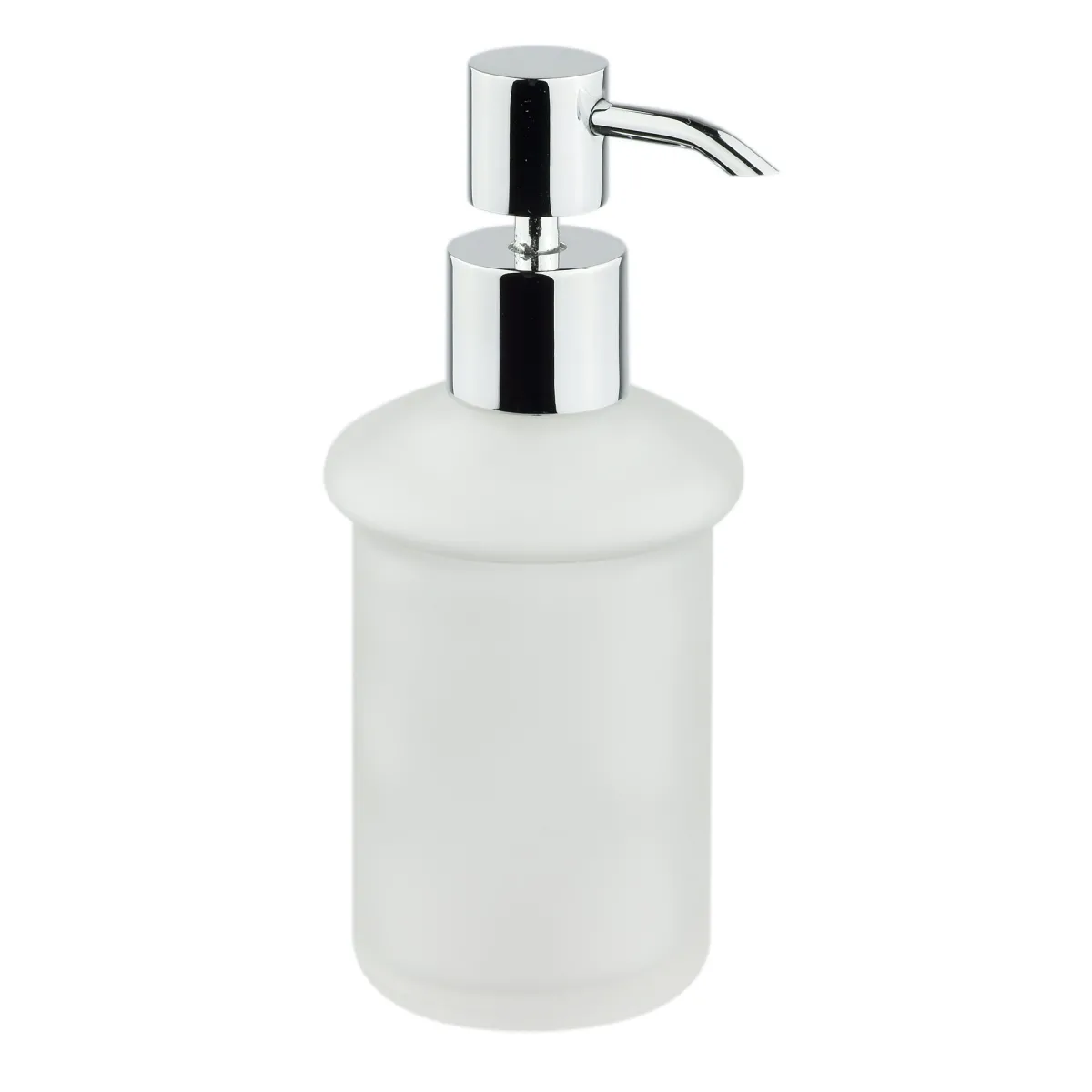 Porte-savon liquide sur pied en verre opale de Venise