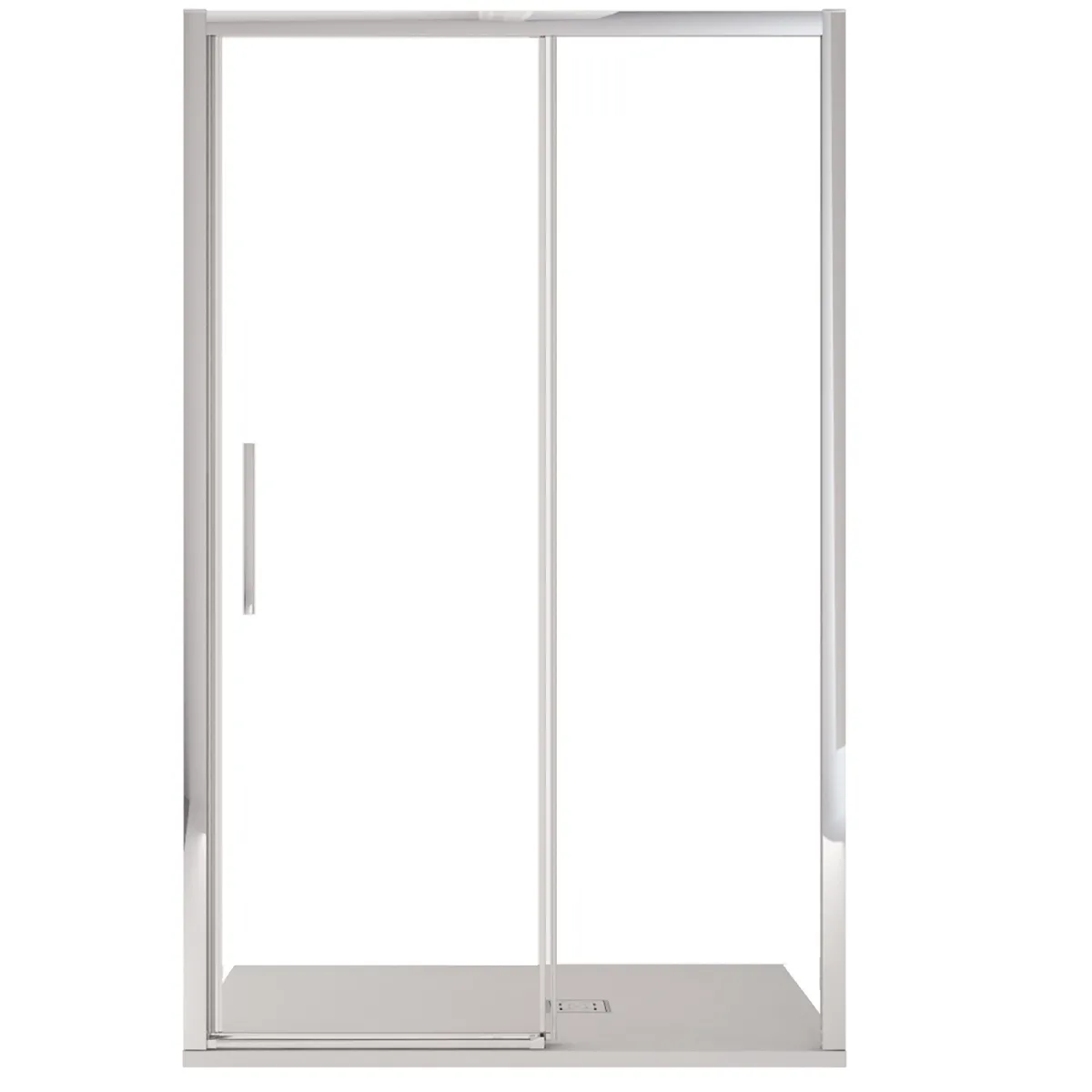 Schiebeduschtür Lagoa aus 6 mm starkem Glas ohne Profile