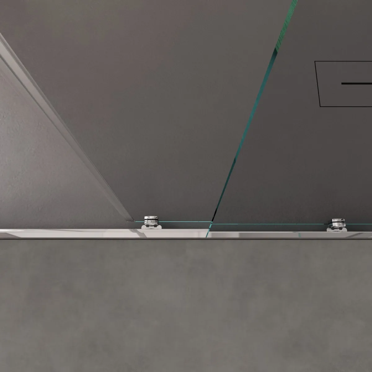 Cabine de douche recto-verso AGATINA hauteur 190cm épaisseur 6mm anticalcaire