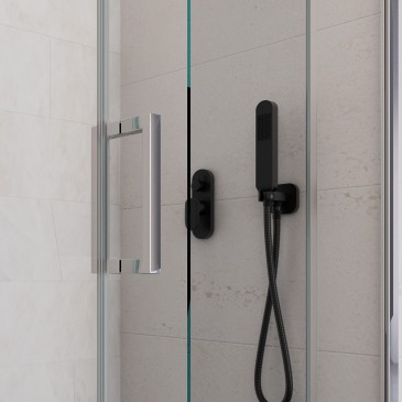 Agatina 195 mm Schiebe-Eckduschkabine mit zwei Seitenwänden | Mondialshop