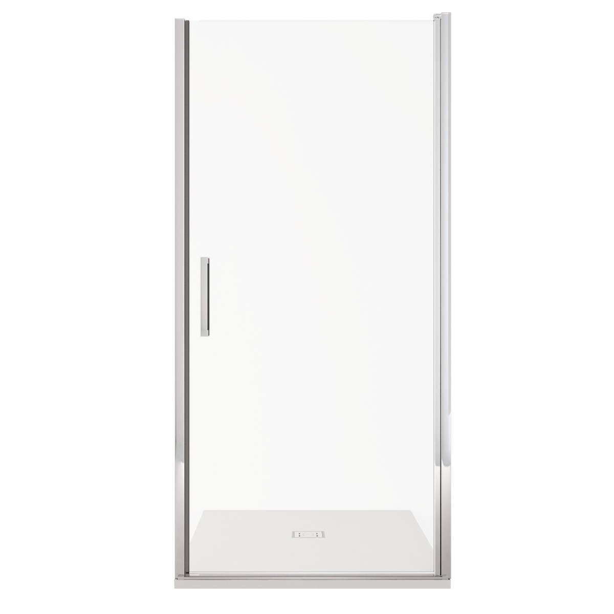 Porte de douche battante pour niche, H195cm, traitement...