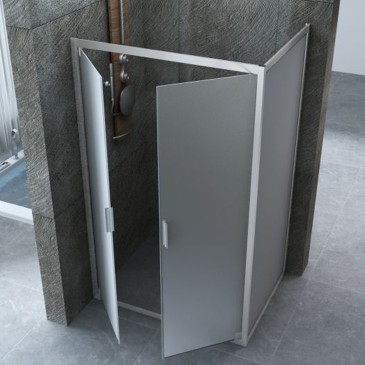 Cabine de douche de salon en verre opaque Kim 6 mm | Mondialshop