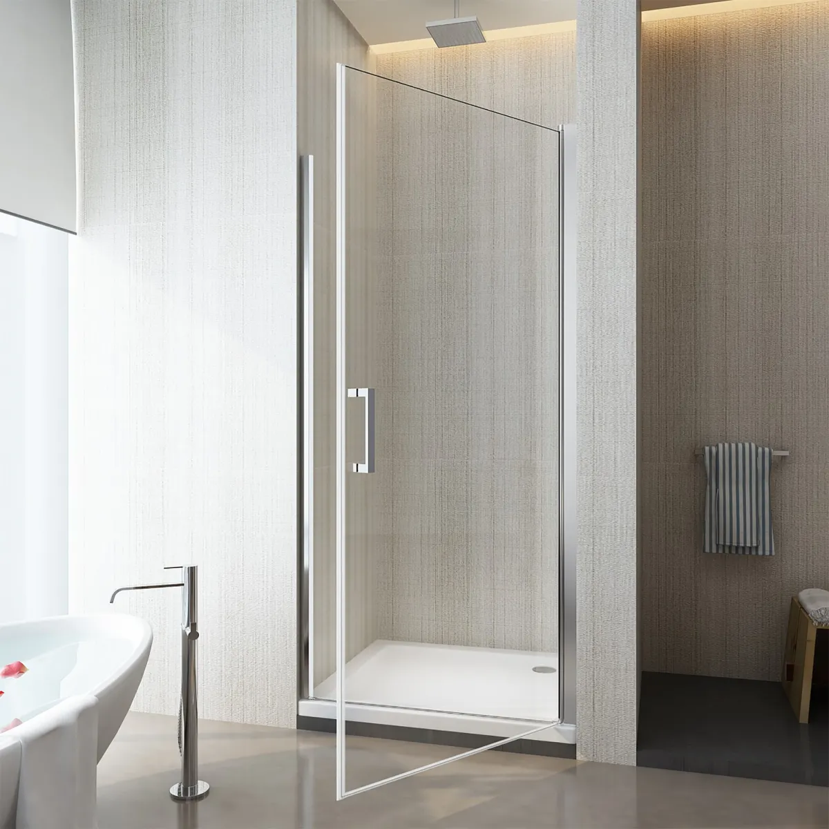 Duschtür für Nicla 8 mm H200 Schwingduschabtrennung