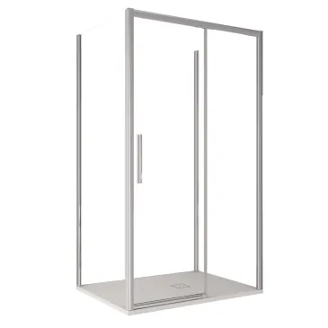 Box doccia tre lati LAGOA cristallo 6mm con ingresso centrale