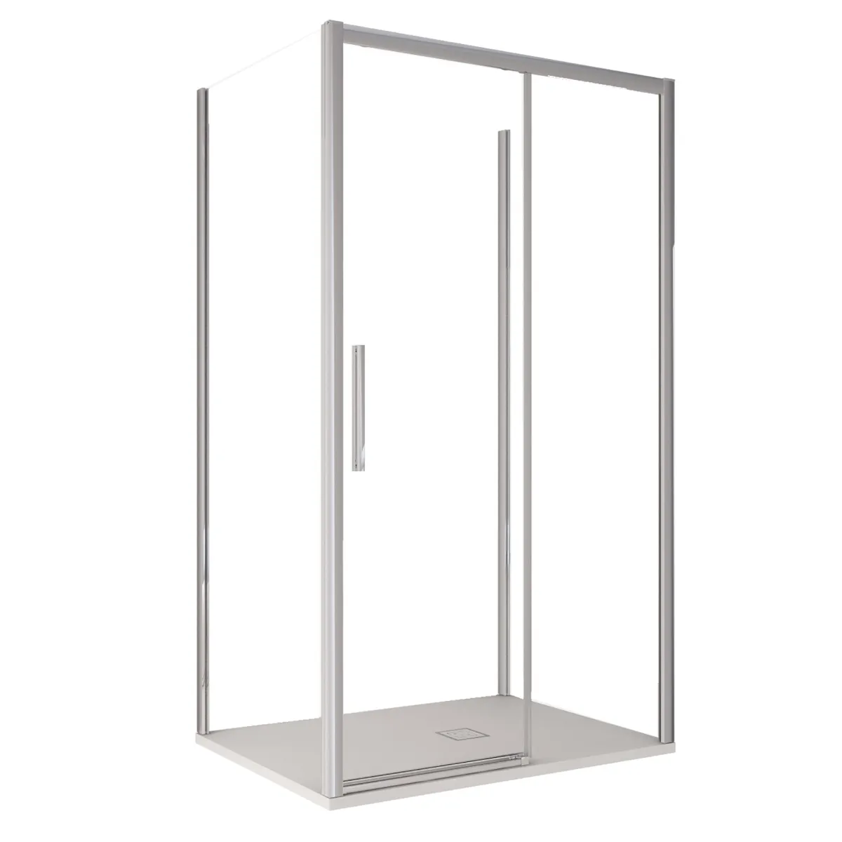 Box doccia tre lati LAGOA cristallo 6mm con ingresso centrale