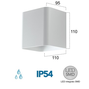 Applique Esterno LED Biemissione Bianca o Nera | Mondialshop