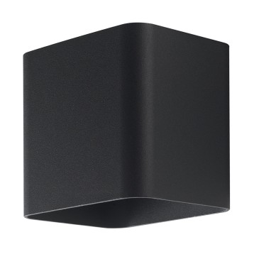Cube schwarze LED-Außenwandleuchte mit doppelter Emission, 7 W