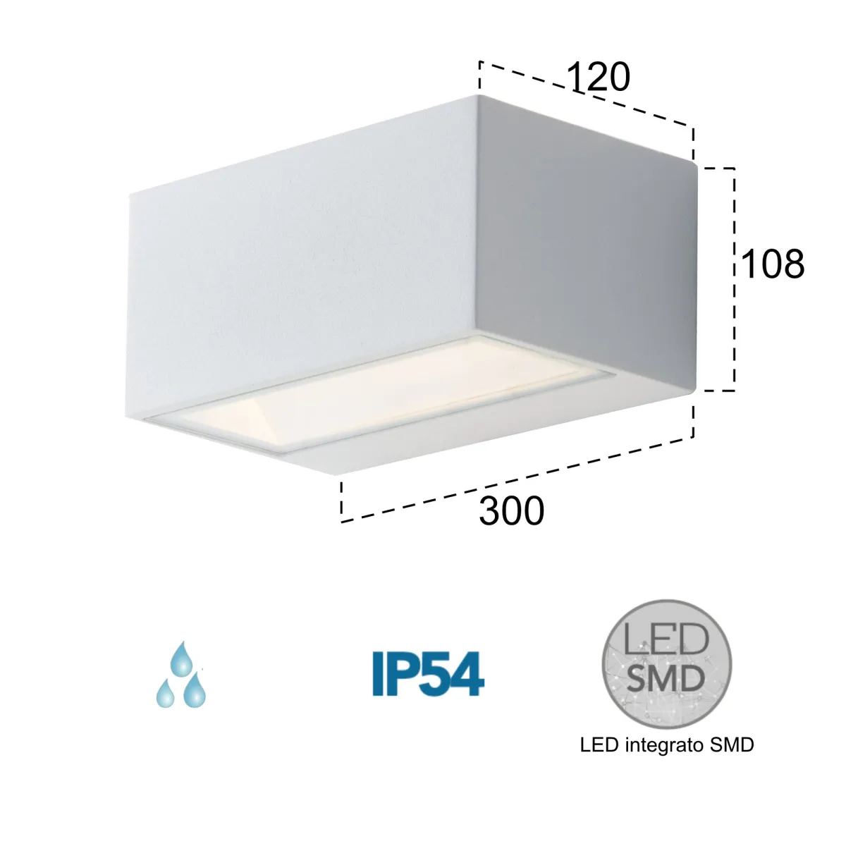 Applique d'extérieur 40W White Box