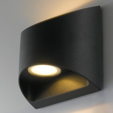 7W LED-Außenwandleuchte mit Doppelemission im schwarzen Stil